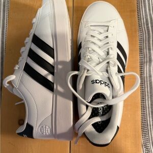 Adidas Women's White and Black Athletic Shoes
